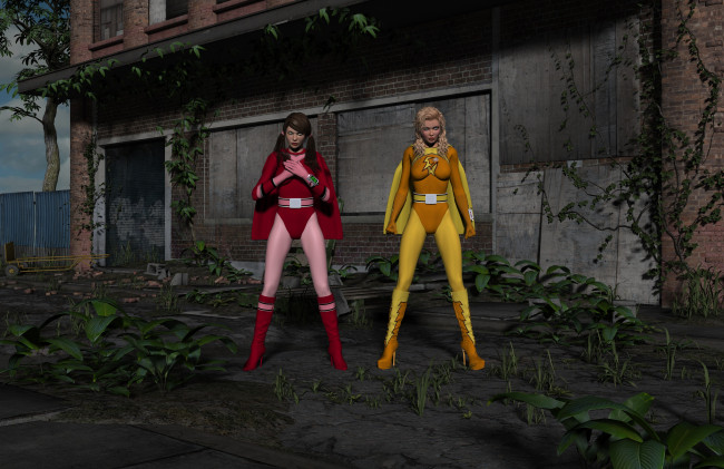 Обои картинки фото 3д графика, люди , people, фон, девушки, взгляд