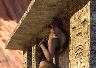 Картинка 3д+графика люди+ people фон девушка взгляд