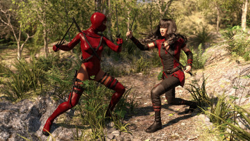 Картинка 3д+графика фантазия+ fantasy девушки оружие фон взгляд