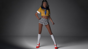 Картинка 3д+графика люди+ people девушка взгляд фон