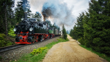 Картинка техника паровозы рельсы паровоз