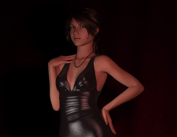 Обои картинки фото 3д графика, люди , people, девушка, фон, взгляд