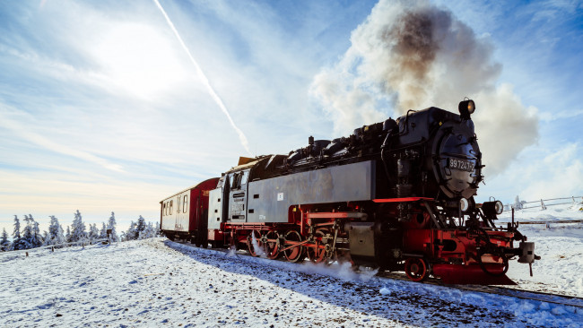 Обои картинки фото техника, паровозы, рельсы, паровоз