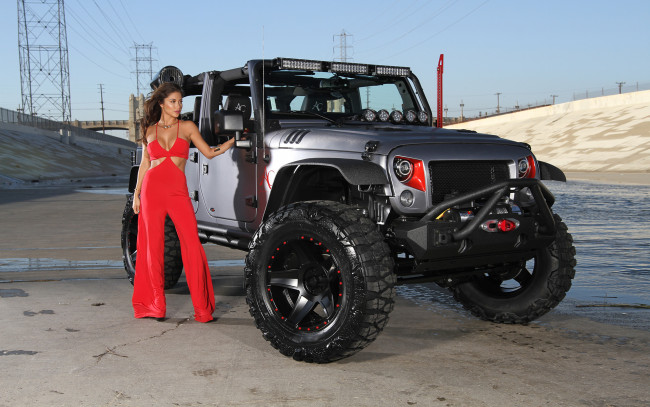 Обои картинки фото автомобили, -авто с девушками, jeep