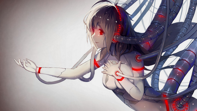 Обои картинки фото аниме, оружие,  техника,  технологии, киборг