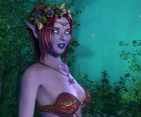 Картинка 3д+графика эльфы+ elves эльфийка фон взгляд