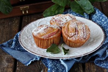 Картинка еда пирожные +кексы +печенье кекс яблоко