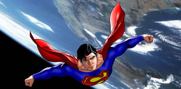 Картинка рисованное комиксы мужчина планета фон взгляд полет