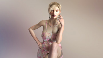 Картинка 3д+графика люди+ people девушка фон взгляд