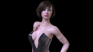 Картинка 3д+графика люди+ people взгляд девушка фон