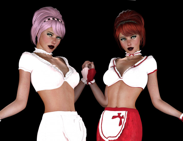 Обои картинки фото 3д графика, люди , people, девушки, взгляд, фон