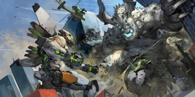 Обои картинки фото аниме, животные,  существа, монстр, робот