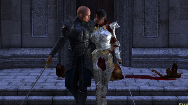 Обои картинки фото 3д графика, фантазия , fantasy, девушка, взгляд, фон