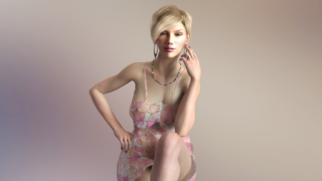 Обои картинки фото 3д графика, люди , people, девушка, фон, взгляд