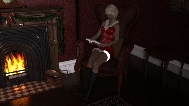 Обои картинки фото 3д графика, праздники , holidays, девушка, взгляд, фон