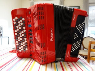 Картинка баян+roland музыка -музыкальные+инструменты roland красный баян