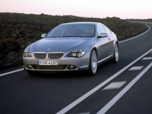 Картинка bmw+e63 автомобили bmw серебристый шоссе дорога