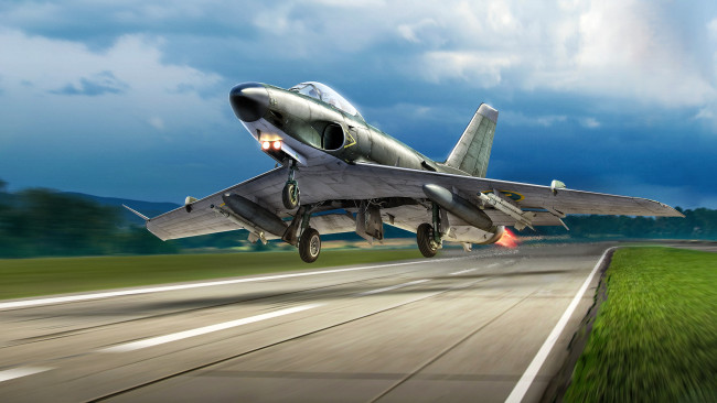 Обои картинки фото видео игры, war thunder, самолет, взлет, взлетная, полоса, поля, трава