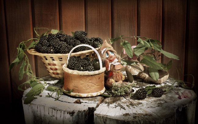 Обои картинки фото еда, ежевика