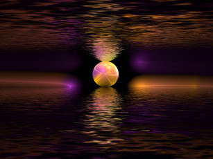 Картинка 3д графика другое волны круг отражения