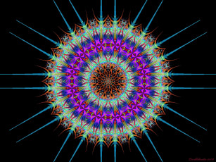 Картинка 3д графика fractal фракталы абстракция