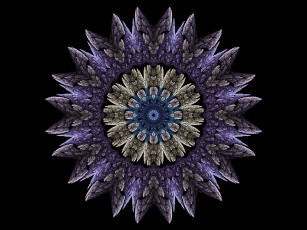 Картинка 3д графика fractal фракталы снежинка австракция