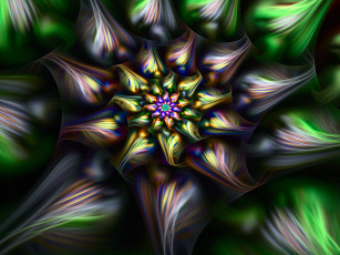 Картинка 3д графика fractal фракталы тёмный узор фрактал