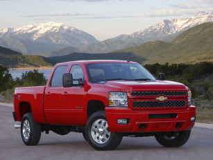 Картинка chevrolet silverado 2500 hd z71 crew cab автомобили