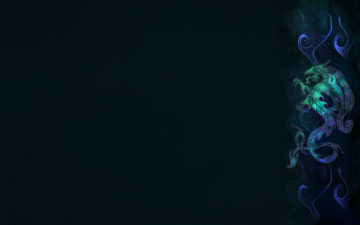 Картинка 3д графика fantasy фантазия тёмный синий дракон