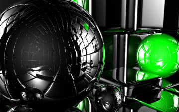 Картинка 3д графика шары абстракция