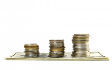 Картинка разное золото купюры монеты