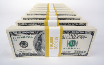 Картинка разное золото купюры монеты пачки доллары