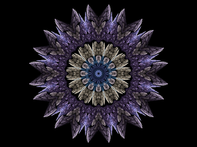 Обои картинки фото 3д, графика, fractal, фракталы, снежинка, австракция