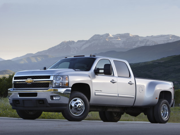 Обои картинки фото chevrolet, silverado, 3500, hd, crew, cab, автомобили