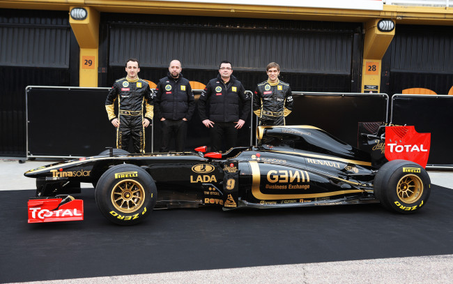 Обои картинки фото спорт, формула, болид, лотус, рено, 1