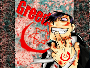 Картинка аниме fullmetal alchemist жадность greed