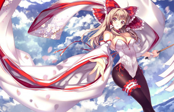 Картинка аниме touhou рейму хакурей