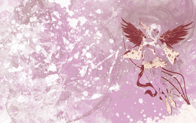 Обои картинки фото аниме, angels, demons, девушка