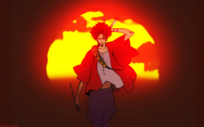 Обои картинки фото аниме, samurai, champloo, mugen, муген