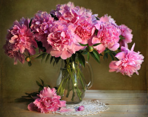 Картинка цветы пионы букет