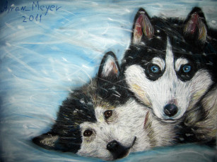 Картинка рисованные животные собаки