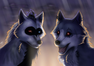 Картинка рисованные животные сказочные мифические собаки