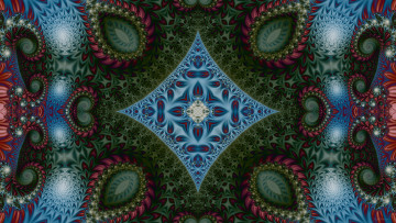 Картинка 3д графика fractal фракталы фон цвета узор