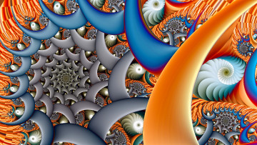 Картинка 3д графика fractal фракталы фон цвета узор