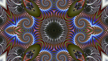 Картинка 3д графика fractal фракталы фон цвета узор