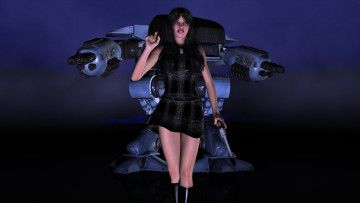 обоя 3д, графика, people, люди, девушка