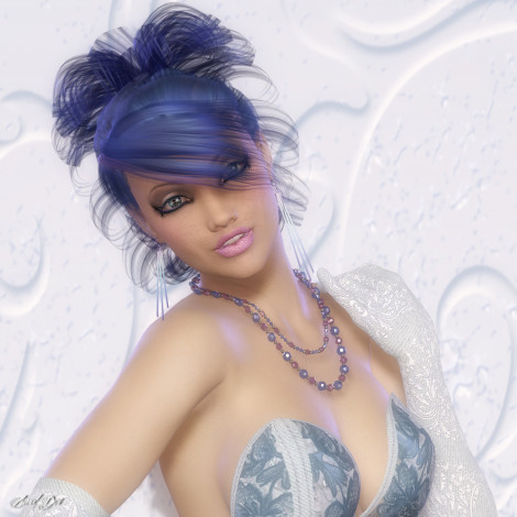 Обои картинки фото 3д, графика, people, люди, взгляд, девушка