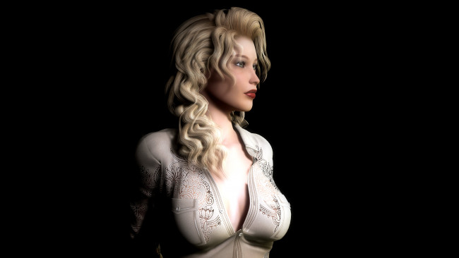 Обои картинки фото 3д, графика, people, люди, взгляд, девушка