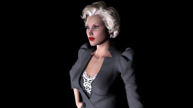 Обои картинки фото 3д, графика, people, люди, взгляд, девушка