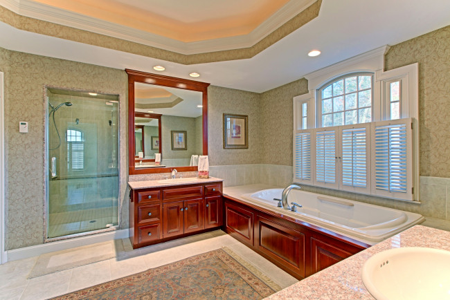 Обои картинки фото интерьер, ванная, туалетная, комнаты, ванна, душ